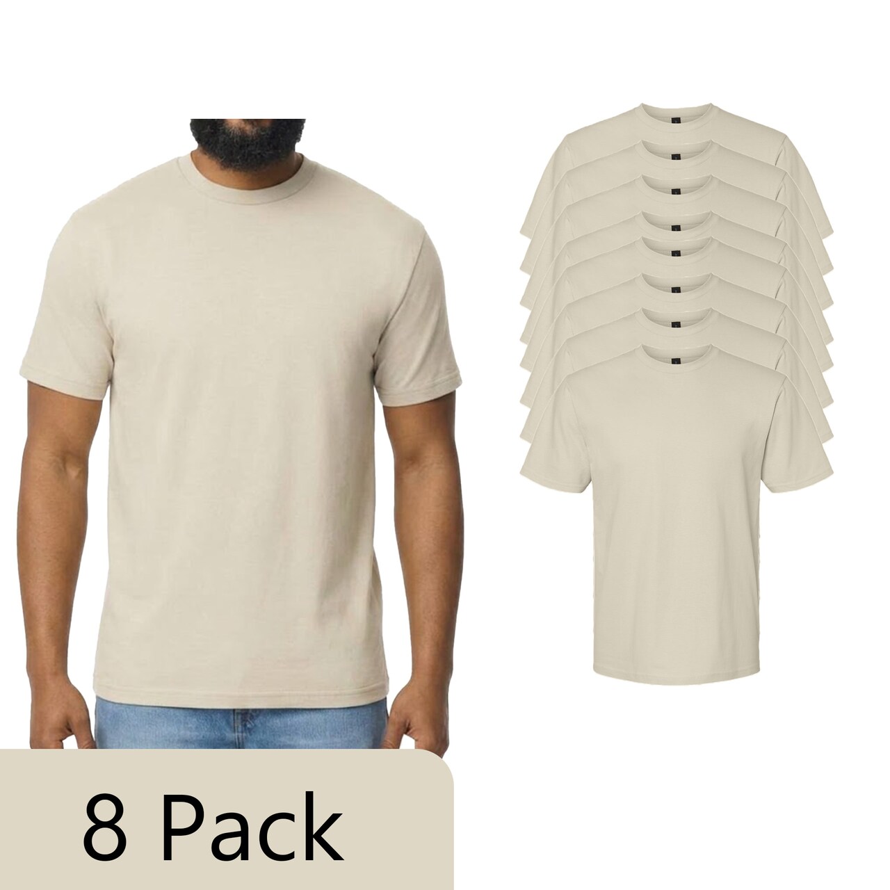 Gildan Unisex Sand Softstyle Midweight Cotton Short Sleeve Arts & Craft T-Shirt